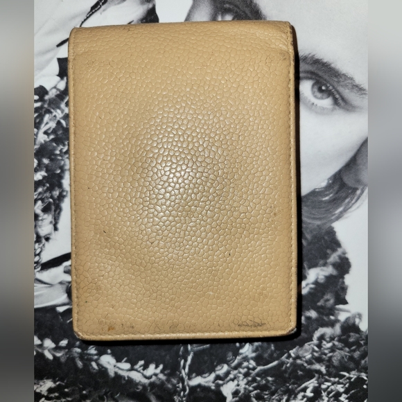 Chanel Cigarette Case Caviar Skin Beige CC - Picture 7 of 8